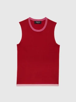 Paule Ka Pull Sans Manche En Soie<Femme Pulls Et Cardigans