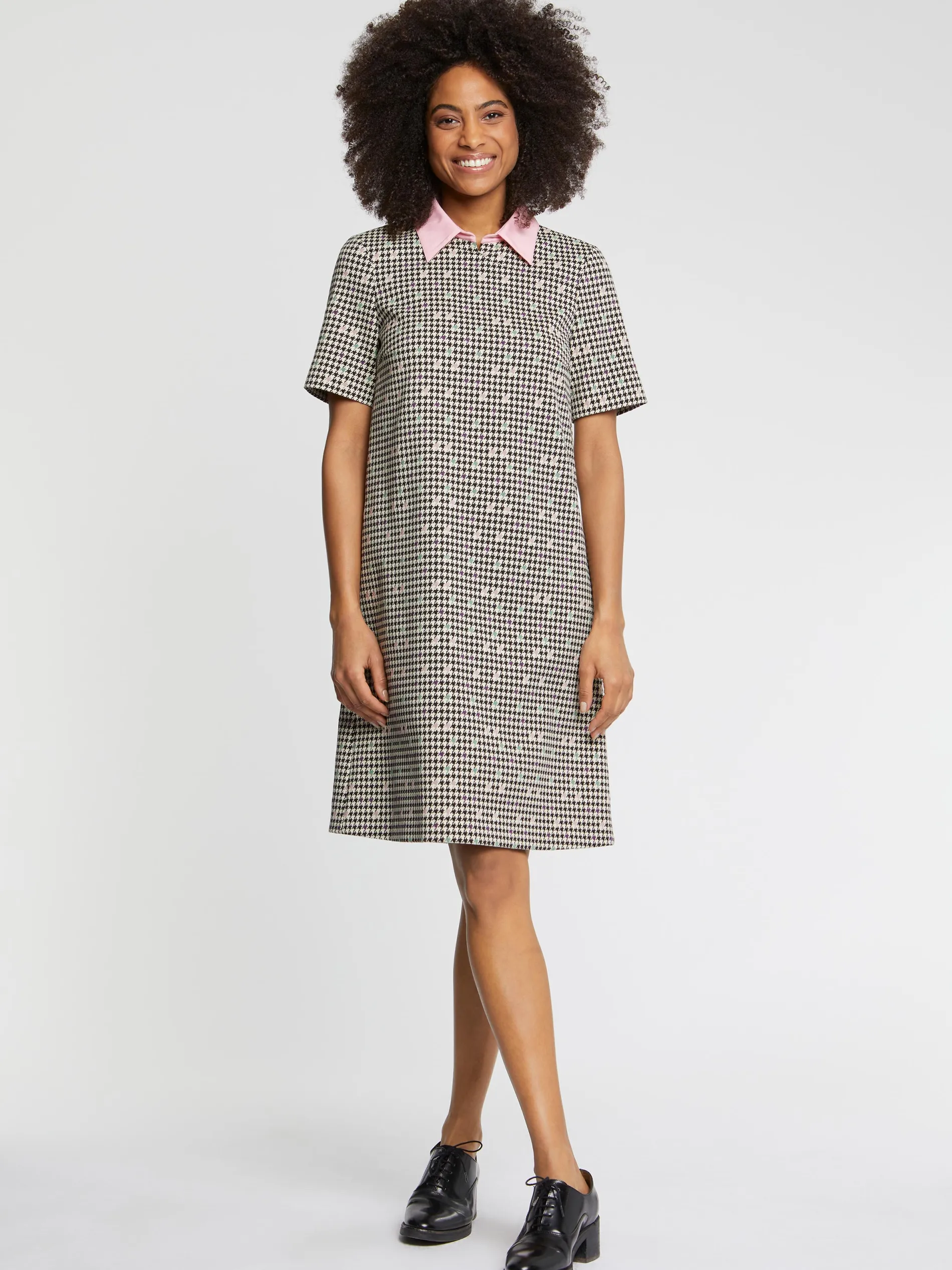 Paule Ka Robe A Col A Motif Pied-De-Coq<Femme Robes