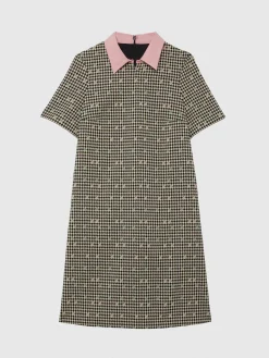 Paule Ka Robe A Col A Motif Pied-De-Coq<Femme Robes