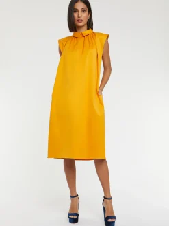Paule Ka Robe A Col Chemise En Satin De Coton<Femme Robes