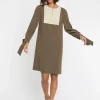 Paule Ka Robe A Plastron En Tissu Crepe<Femme Robes