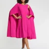 Paule Ka Robe Cape En Crepe Envers Satin<Femme Robes