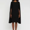 Paule Ka Robe Cape En Crepe Envers Satin<Femme Robes