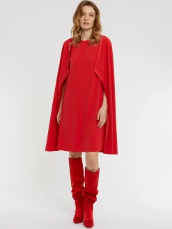 Paule Ka Robe Cape En Crepe Envers Satin<Femme Robes
