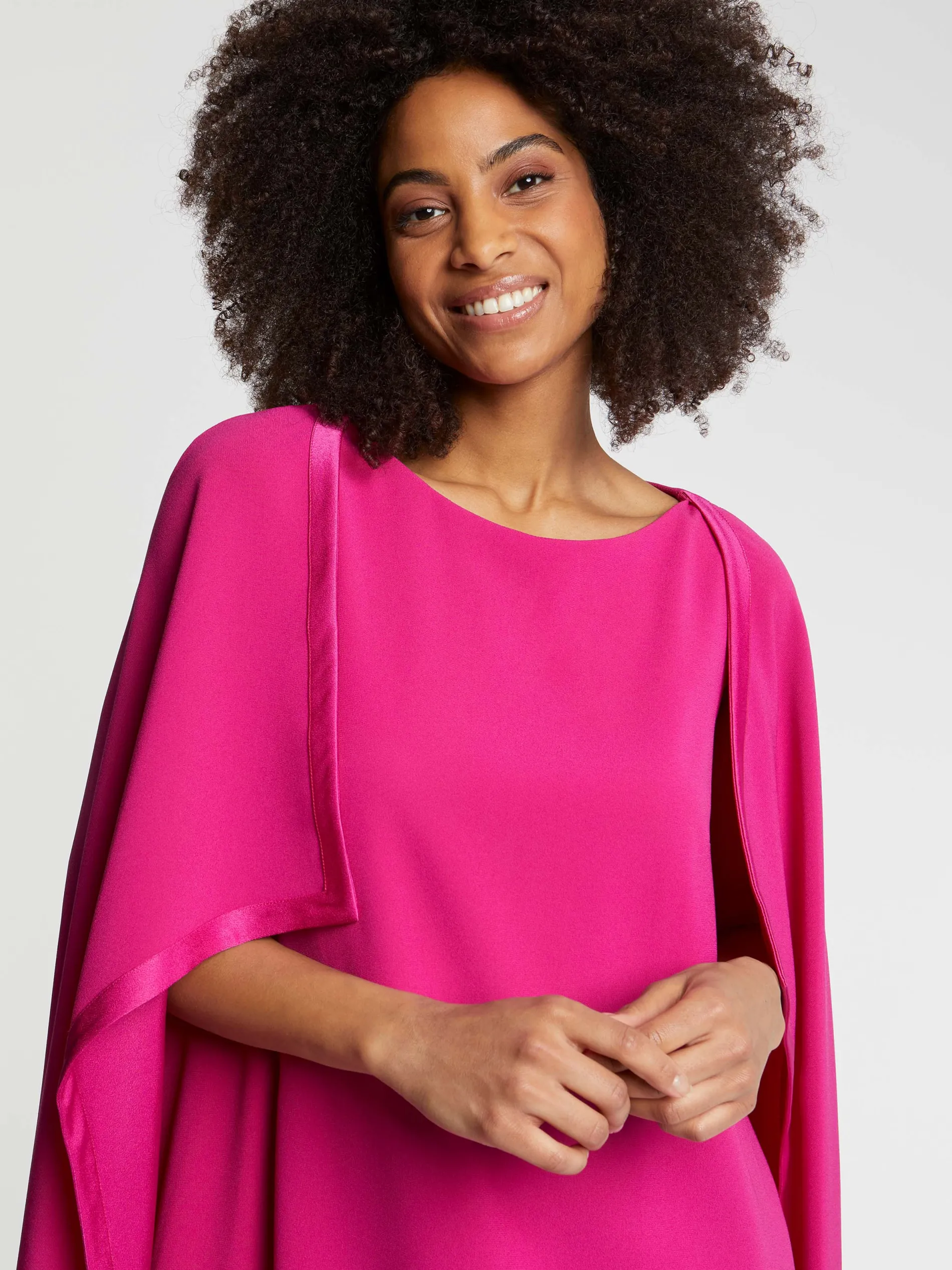 Paule Ka Robe Cape En Crepe Envers Satin<Femme Robes