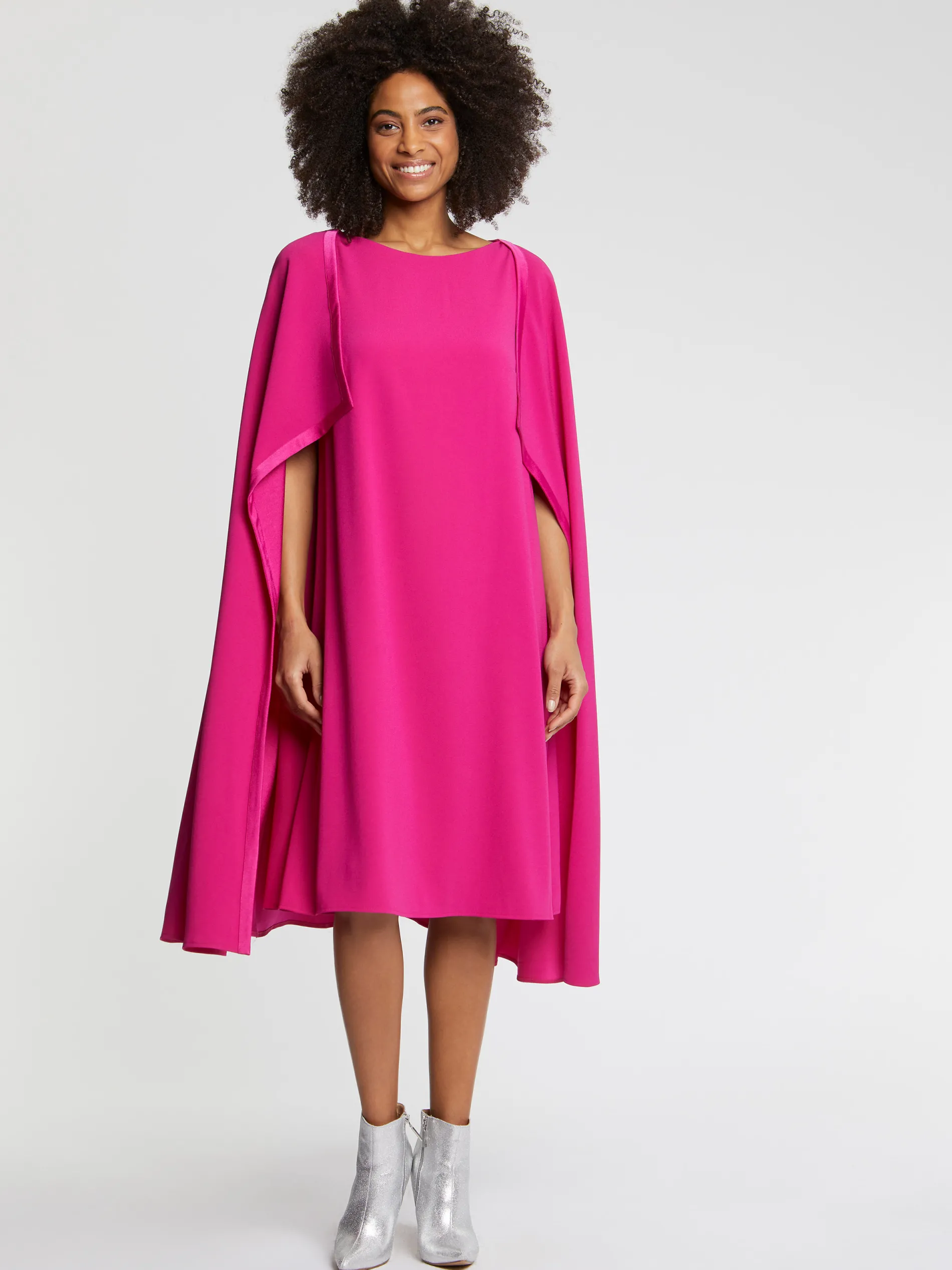 Paule Ka Robe Cape En Crepe Envers Satin<Femme Robes