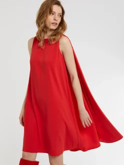 Paule Ka Robe Cape En Crepe Envers Satin<Femme Robes