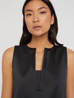 Paule Ka Robe Courte A Col Graphique En Satin Duchesse<Femme Robes