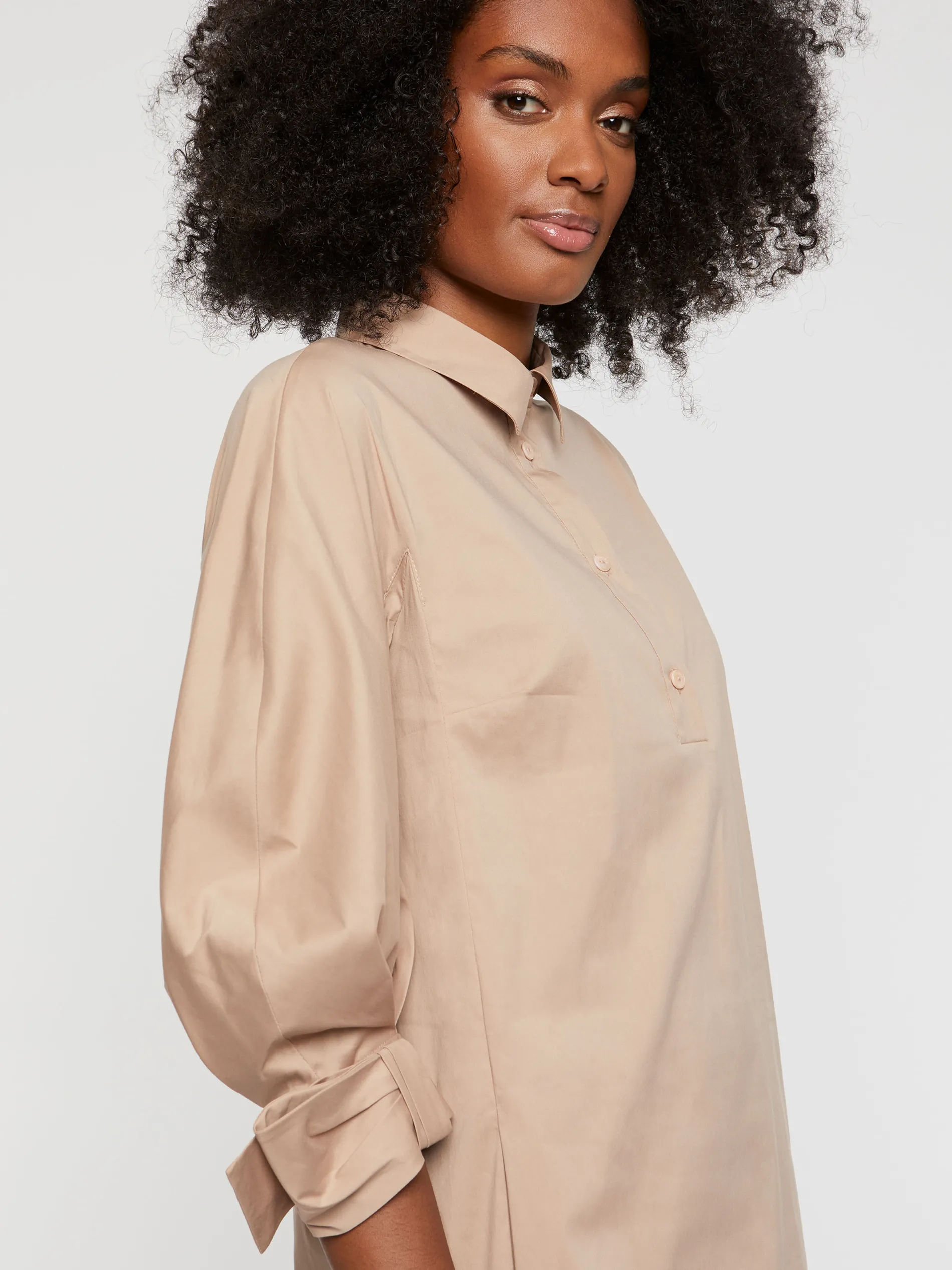 Paule Ka Robe Courte A Col Tunisien En Popeline De Coton<Femme Robes