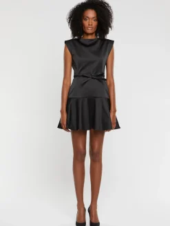 Paule Ka Robe Courte A Noeud En Satin Duchesse<Femme Robes