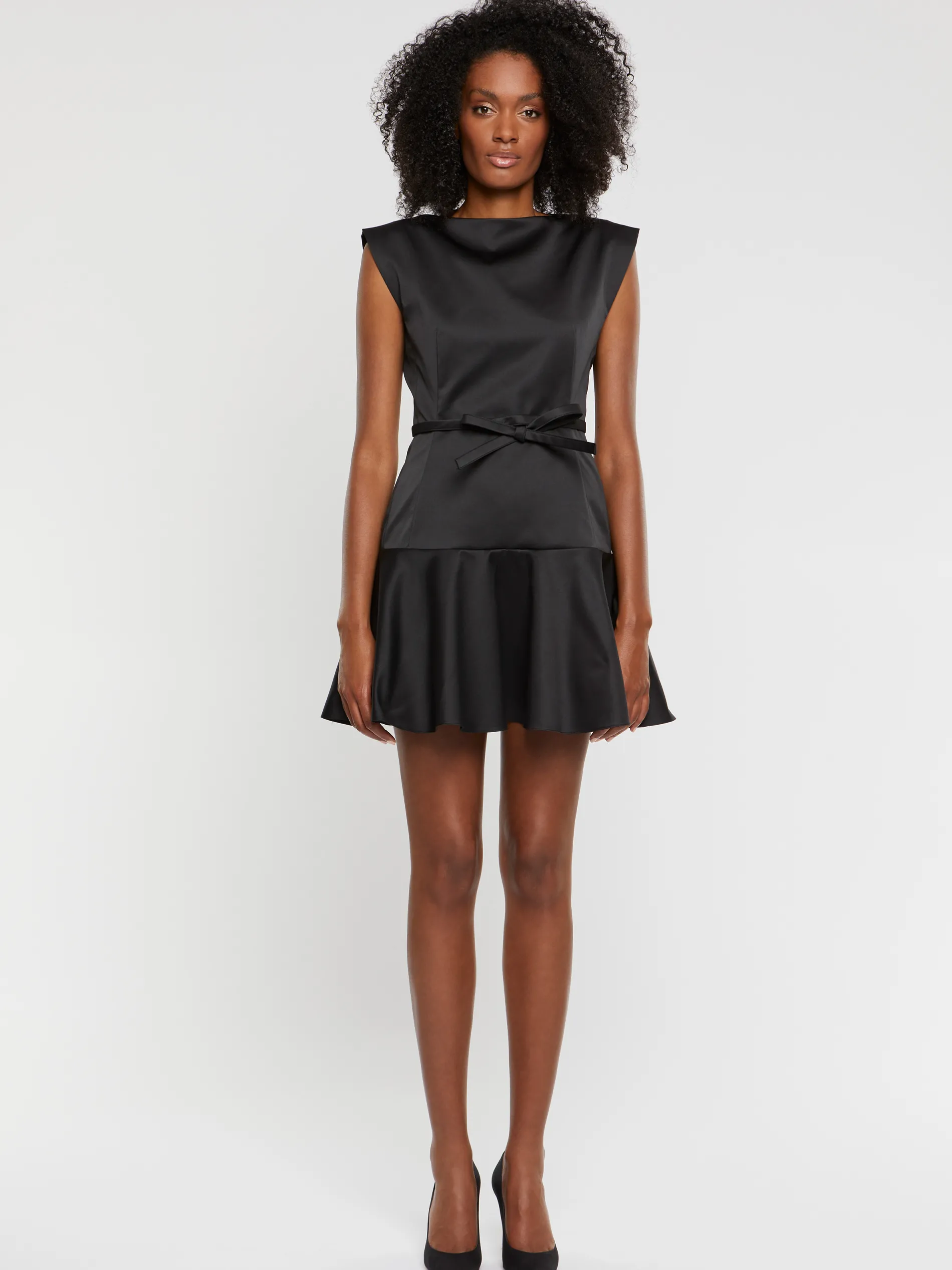 Paule Ka Robe Courte A Noeud En Satin Duchesse<Femme Robes