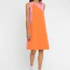 Paule Ka Robe Courte Bicolore En Tissu Crepe<Femme Robes