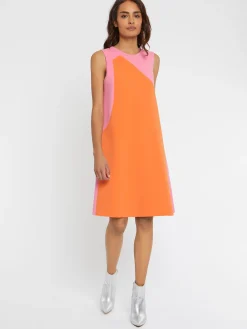 Paule Ka Robe Courte Bicolore En Tissu Crepe<Femme Robes