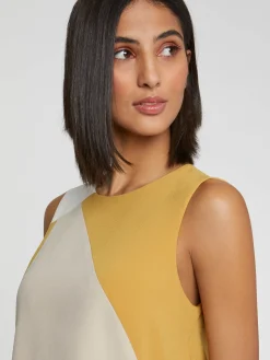 Paule Ka Robe Courte Bicolore En Tissu Crepe<Femme Robes