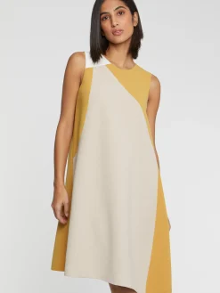 Paule Ka Robe Courte Bicolore En Tissu Crepe<Femme Robes