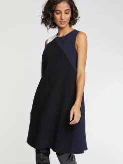 Paule Ka Robe Courte Bicolore En Tissu Crepe<Femme Robes