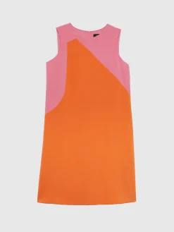 Paule Ka Robe Courte Bicolore En Tissu Crepe<Femme Robes