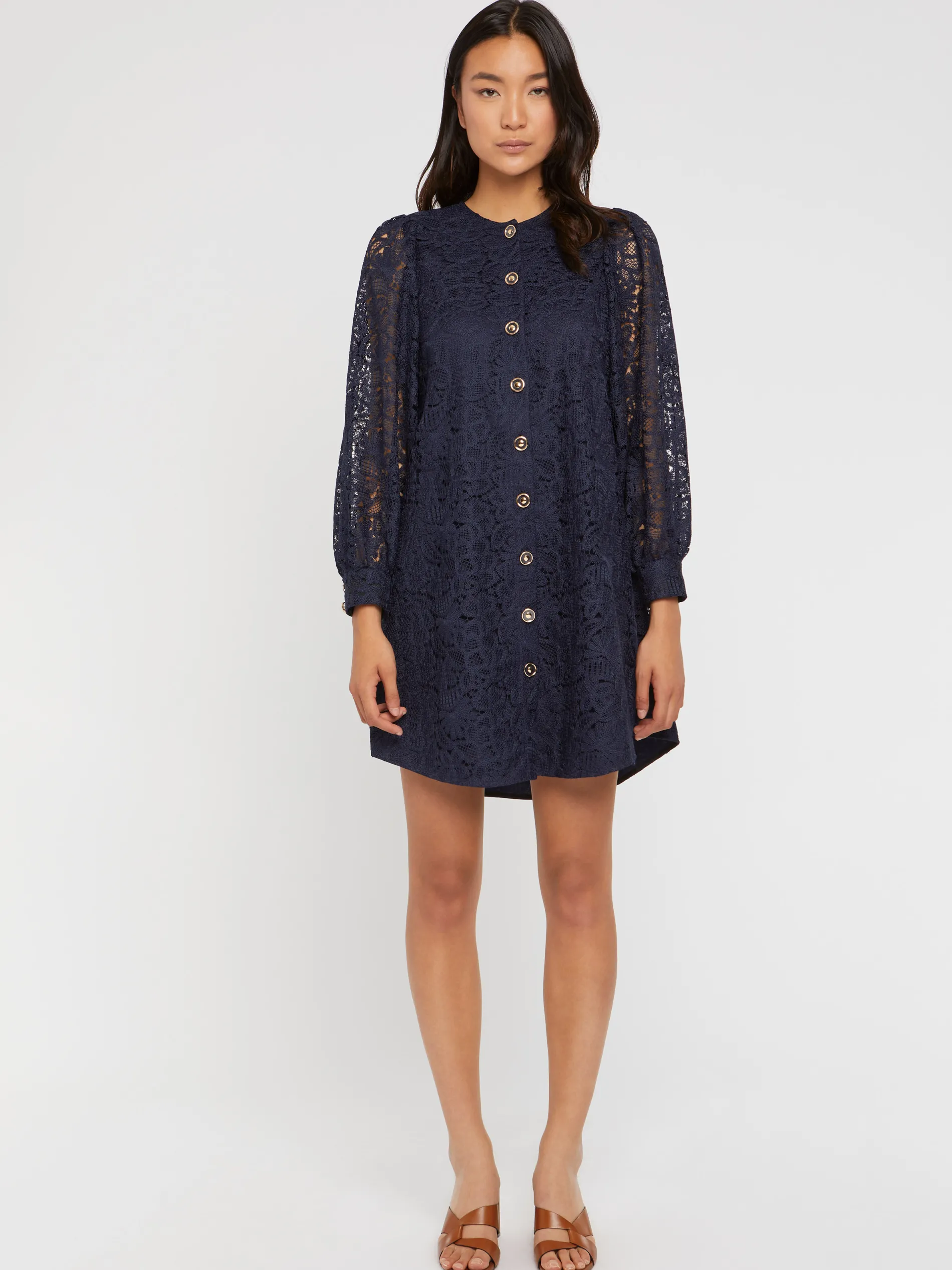 Paule Ka Robe Courte Boutonnee En Dentelle<Femme Robes