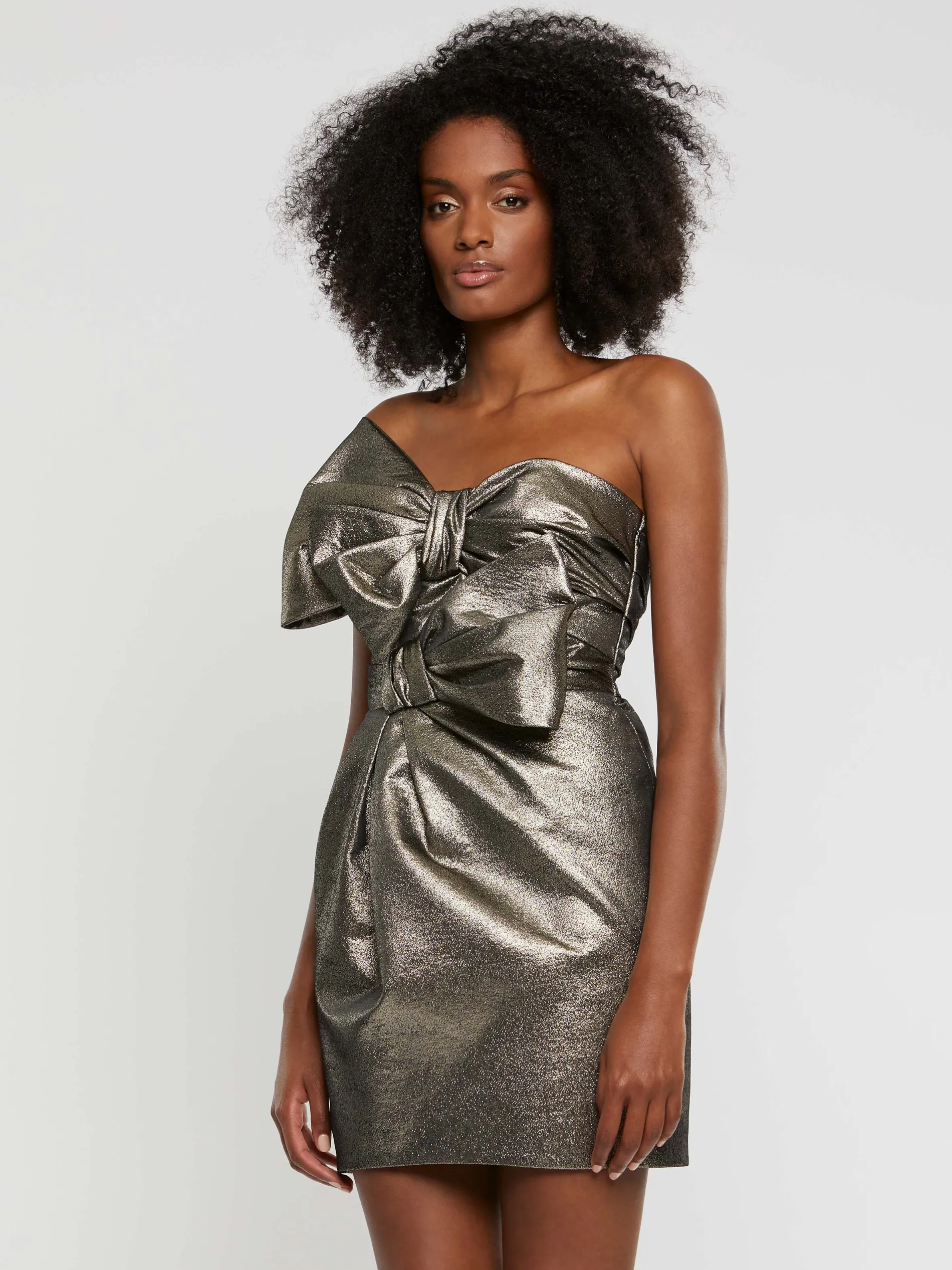 Paule Ka Robe Courte Bustier De Ceremonie En Lame<Femme Robes