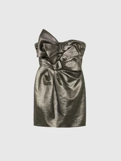 Paule Ka Robe Courte Bustier De Ceremonie En Lame<Femme Robes