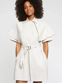 Paule Ka Robe Courte Ceinture En Satin De Coton<Femme Robes