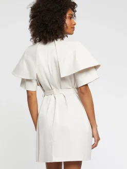 Paule Ka Robe Courte Ceinture En Satin De Coton<Femme Robes