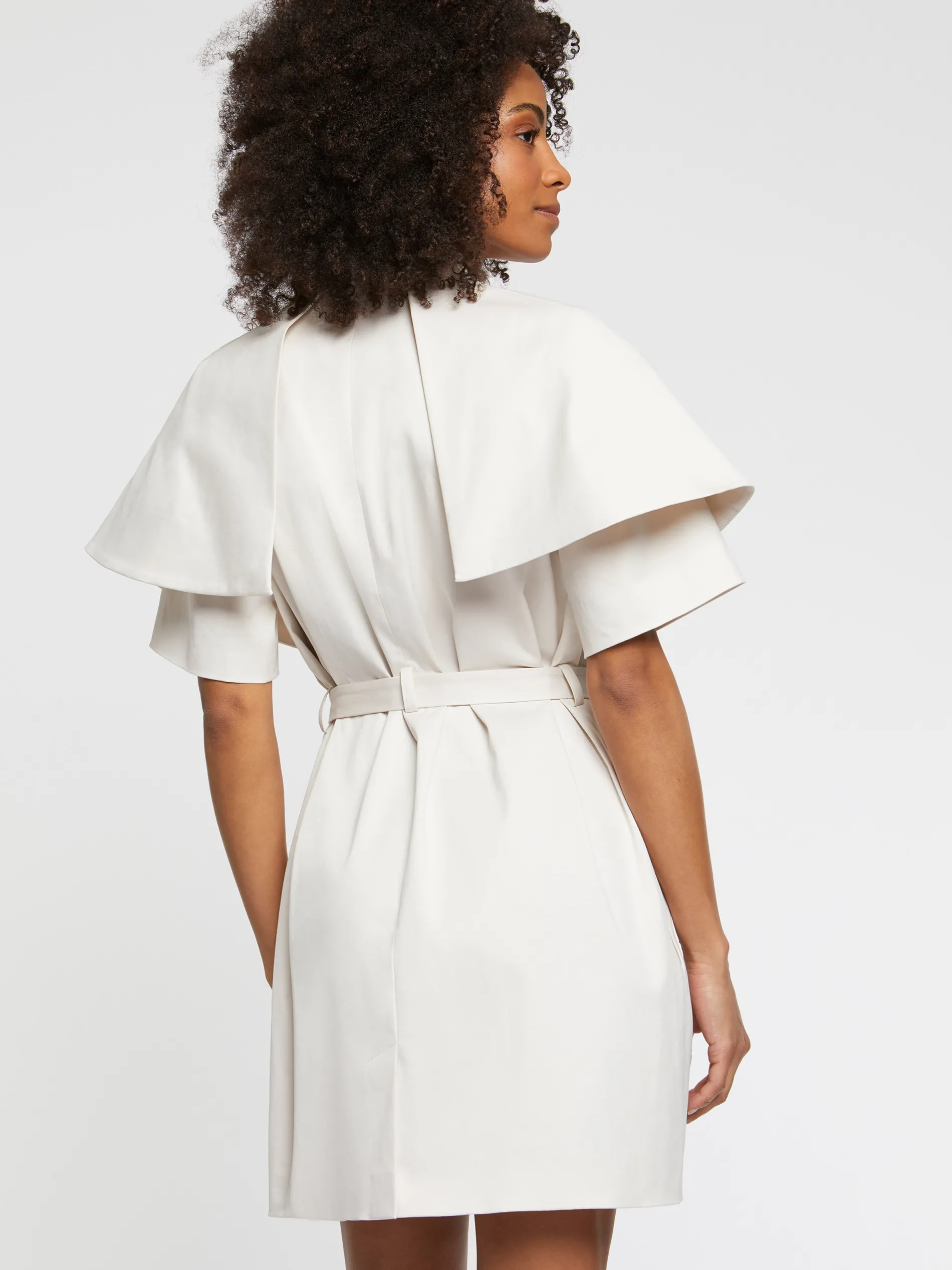 Paule Ka Robe Courte Ceinture En Satin De Coton<Femme Robes
