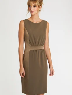 Paule Ka Robe Courte Coupe Droite En Tissu Crepe<Femme Robes