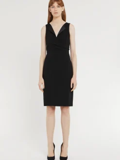 Paule Ka Robe Courte Croisee En Crepe Envers Satin<Femme Robes