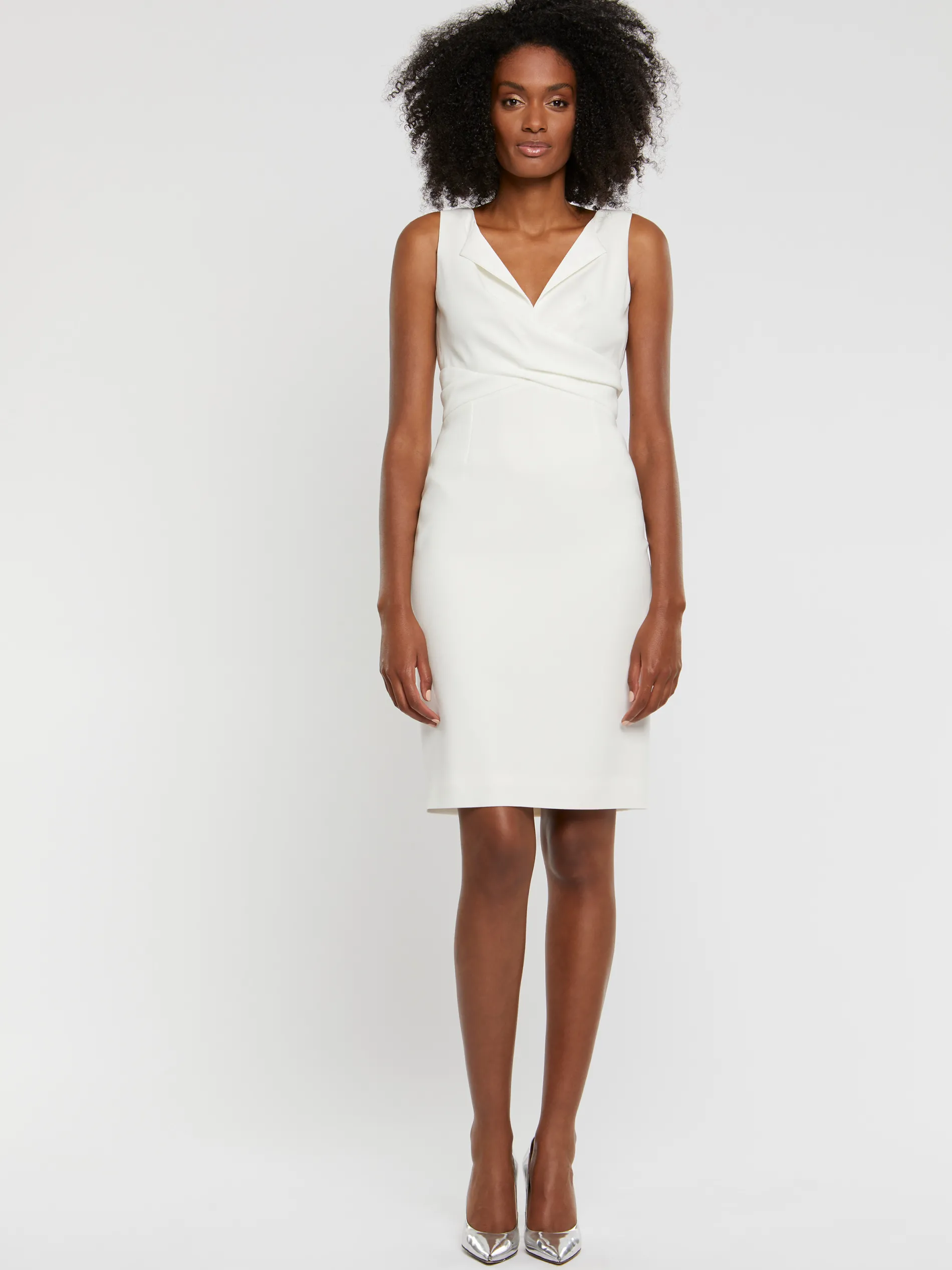 Paule Ka Robe Courte Croisee En Crepe Envers Satin<Femme Robes