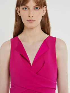 Paule Ka Robe Courte Croisee En Crepe Envers Satin<Femme Robes