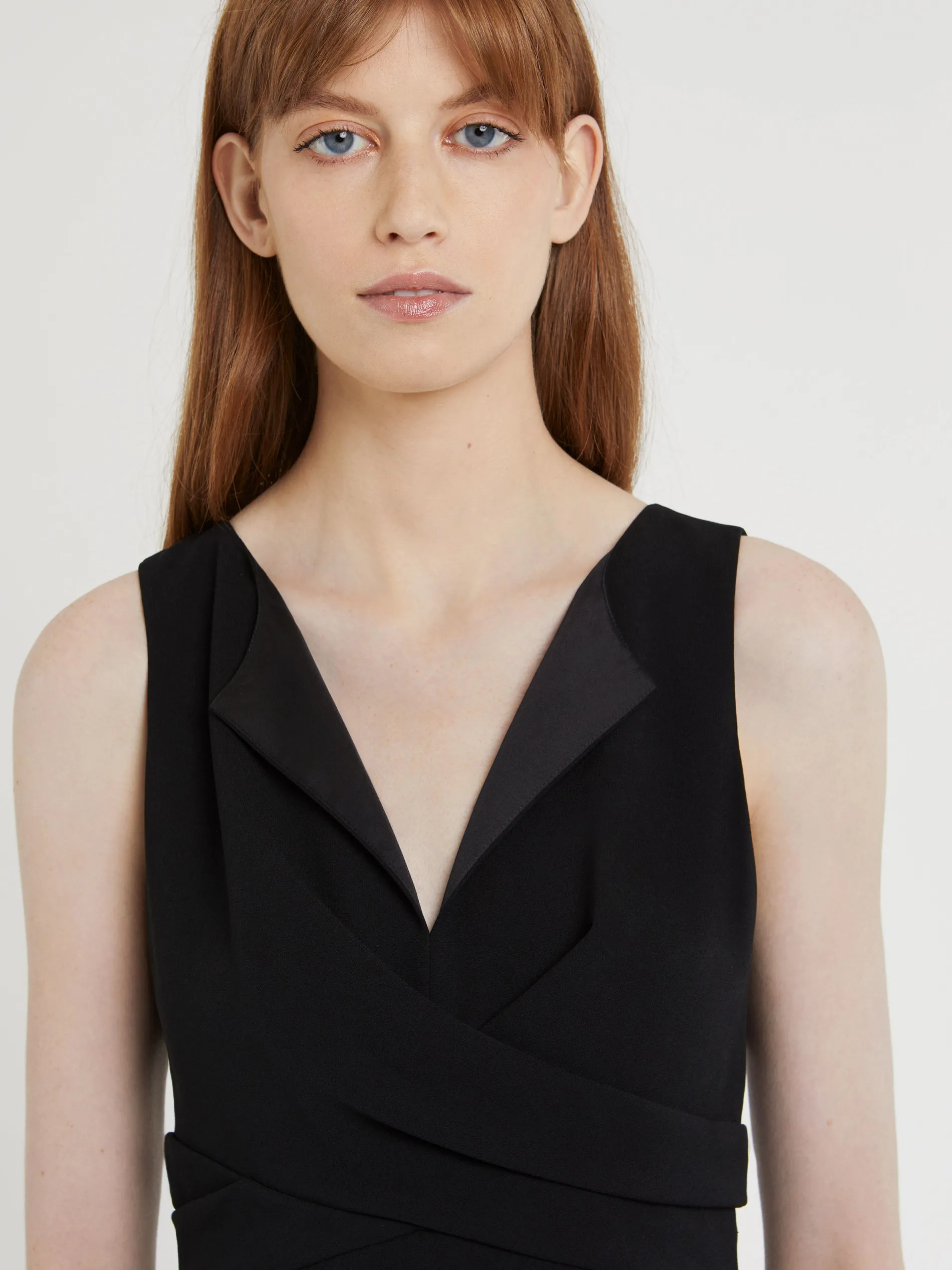 Paule Ka Robe Courte Croisee En Crepe Envers Satin<Femme Robes