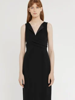 Paule Ka Robe Courte Croisee En Crepe Envers Satin<Femme Robes