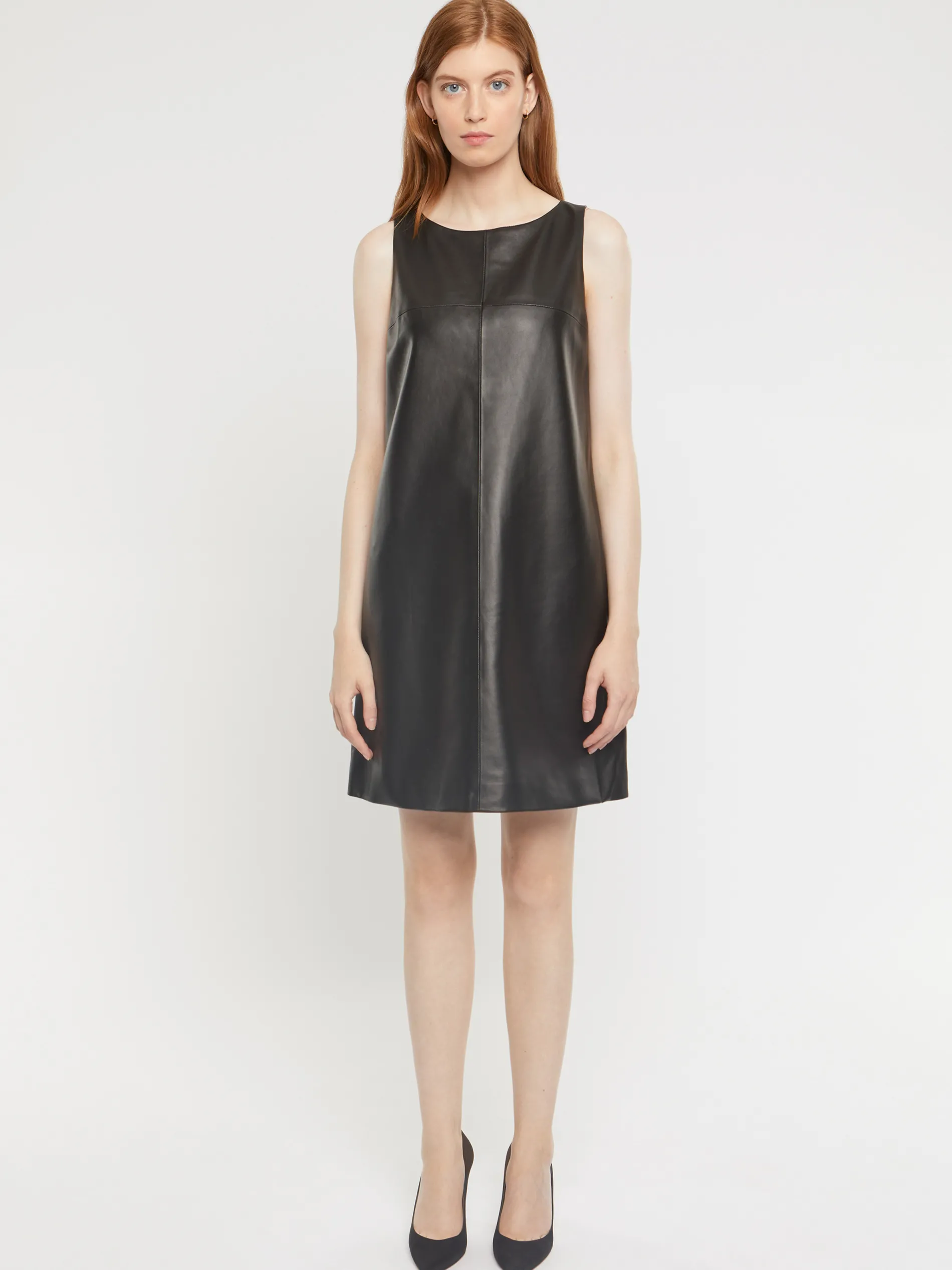 Paule Ka Robe Courte Sans Manches En Cuir D'Agneau<Femme Robes