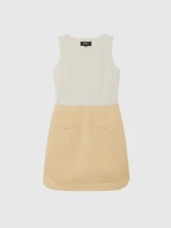 Paule Ka Robe Courte Trompe-L?Oeil En Tweed Et Coton<Femme Robes