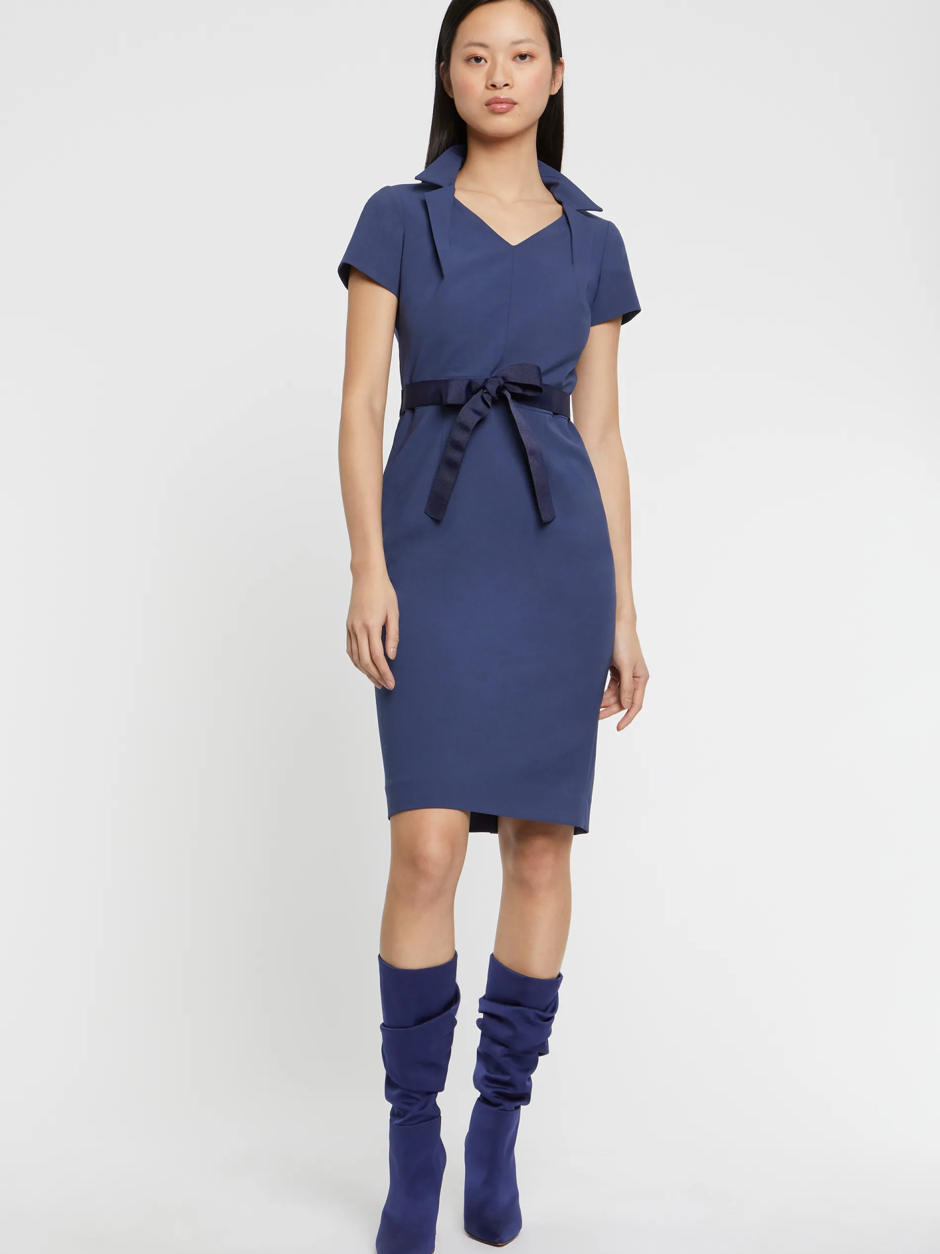 Paule Ka Robe Droite A Col Tailleur<Femme Robes