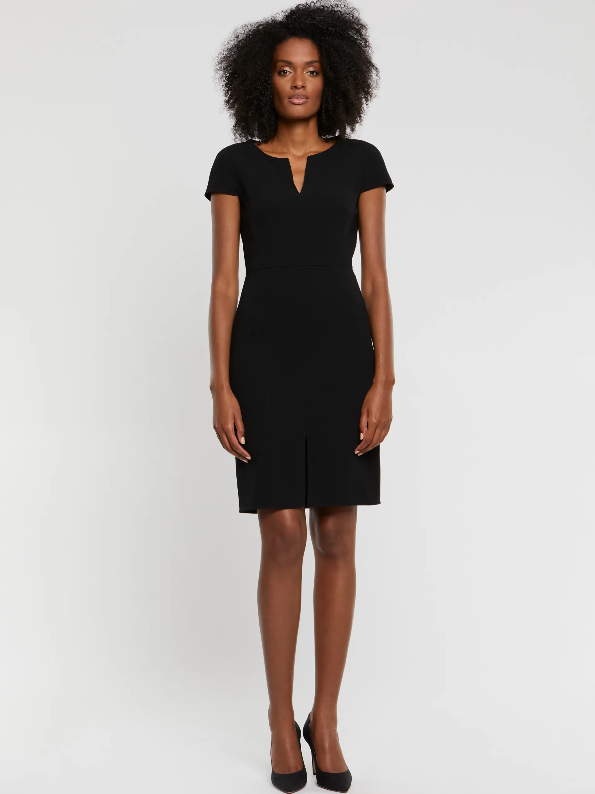 Paule Ka Robe Droite Manches Courtes En Crepe Envers Satin<Femme Robes