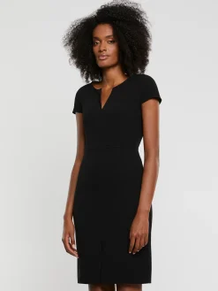 Paule Ka Robe Droite Manches Courtes En Crepe Envers Satin<Femme Robes