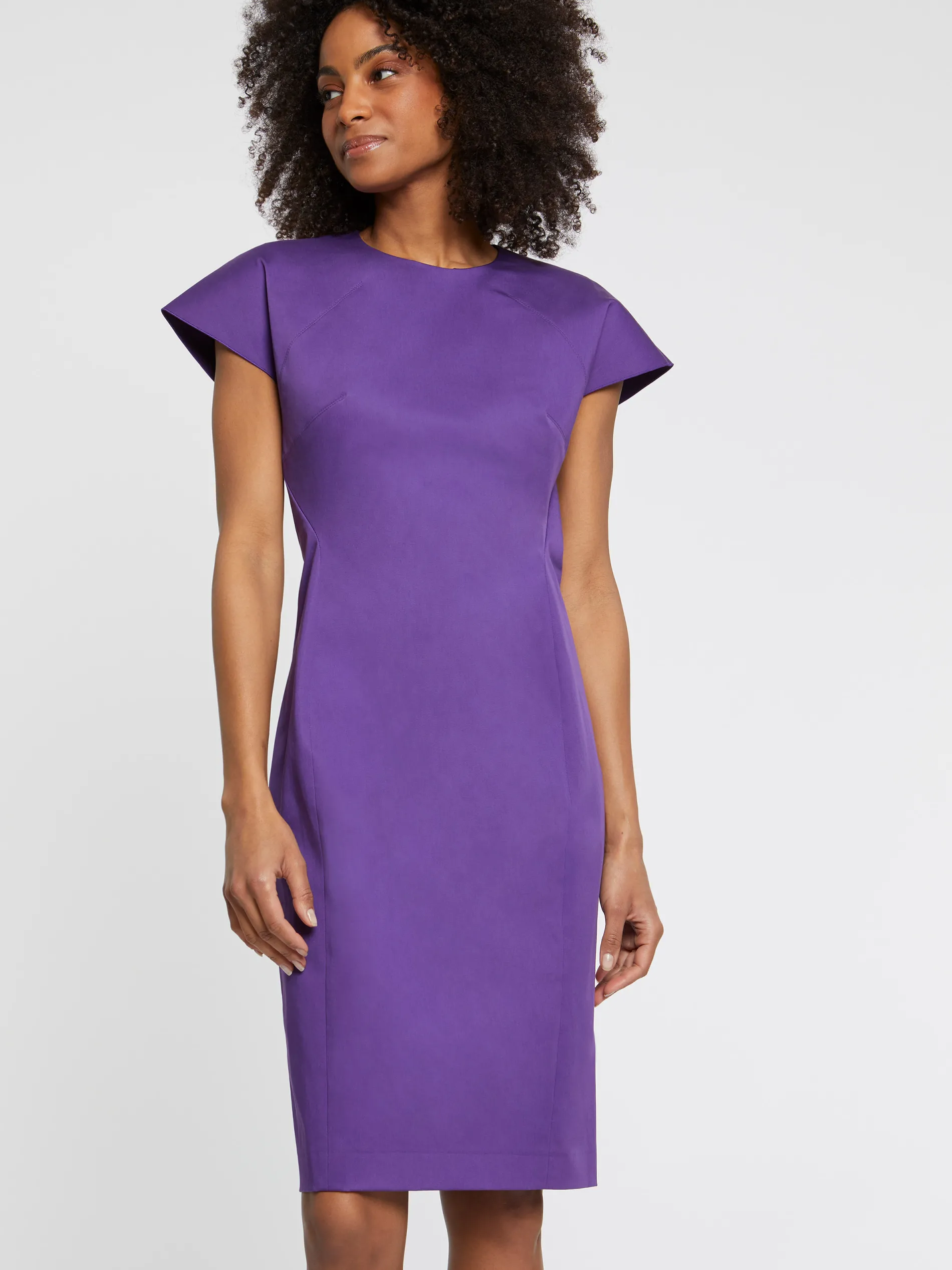 Paule Ka Robe Droite Mi-Longue En Gabardine De Coton<Femme Robes