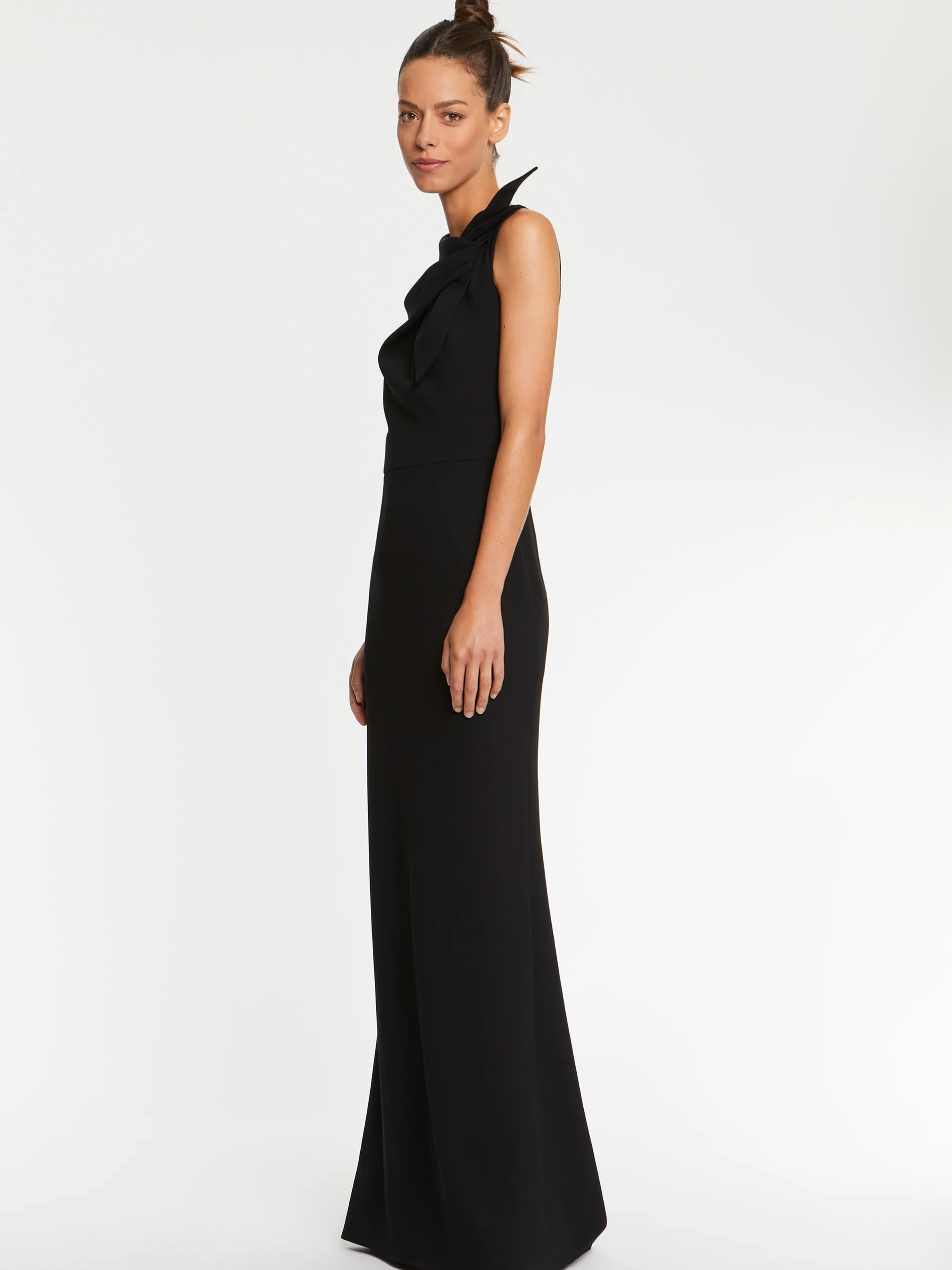 Paule Ka Robe Longue A Noeud En Crepe Envers Satin<Femme Robes