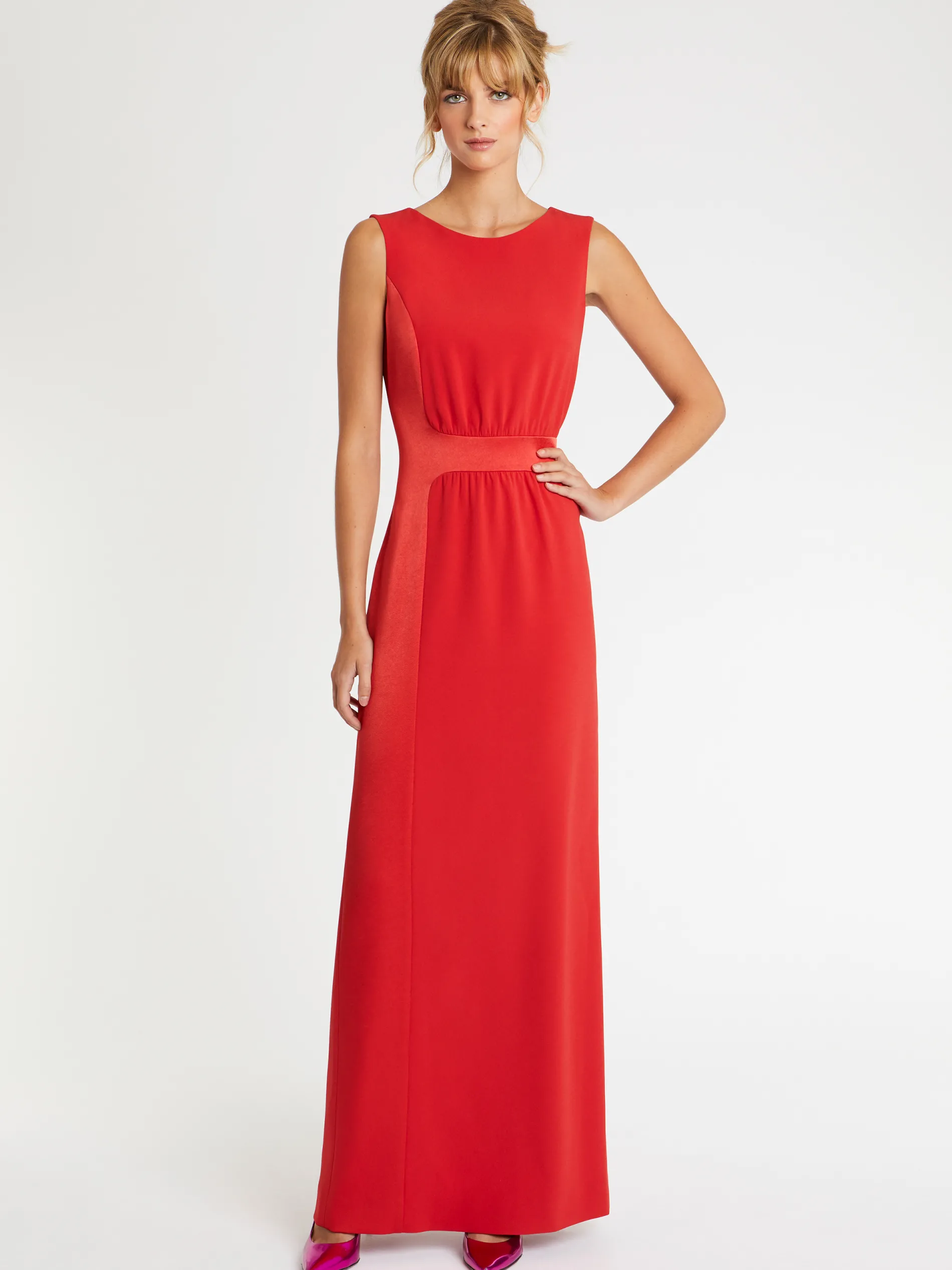 Paule Ka Robe Longue De Ceremonie En Crepe De Satin<Femme Robes