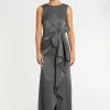 Paule Ka Robe Longue De Ceremonie A Noeud En Satin<Femme Robes
