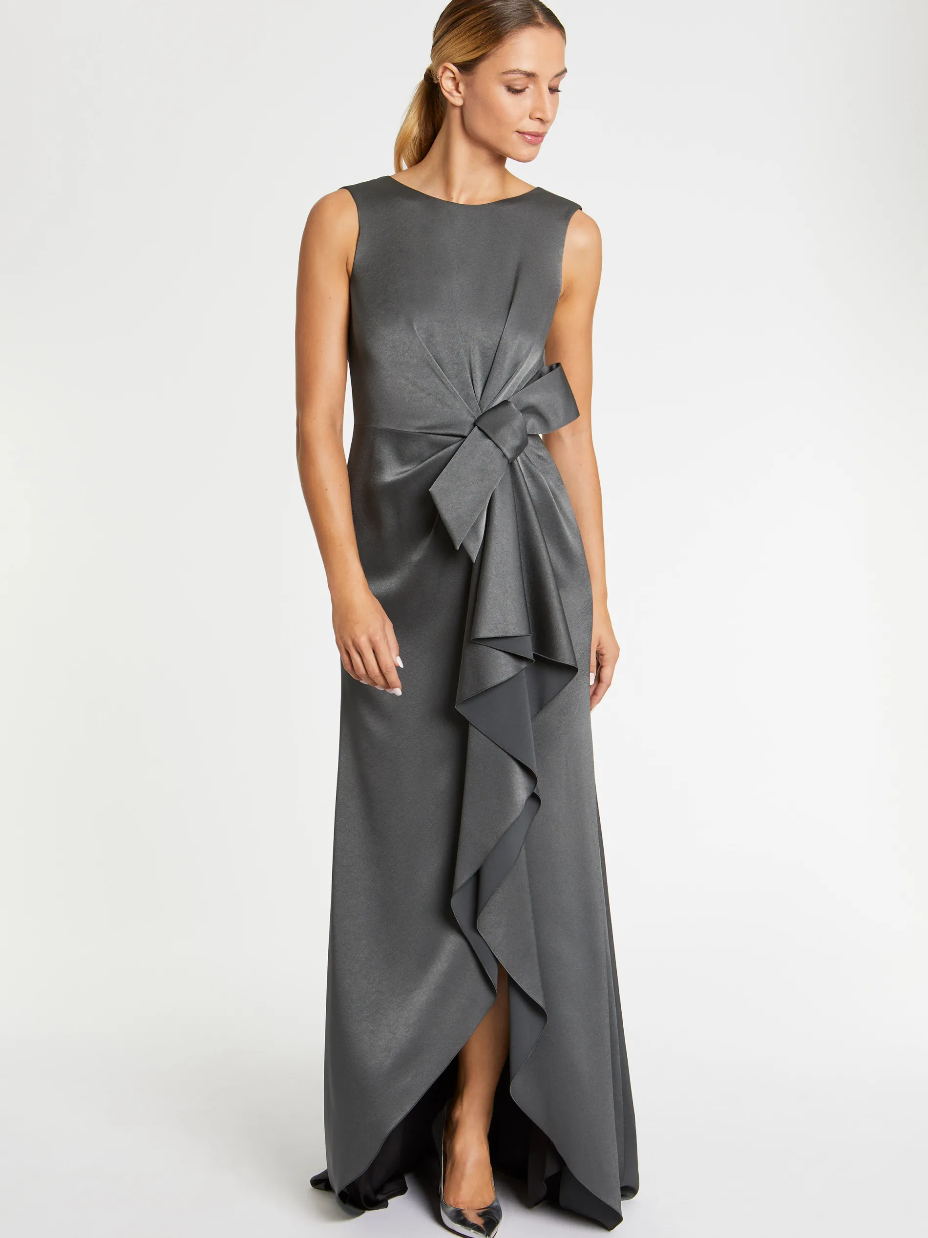 Paule Ka Robe Longue De Ceremonie A Noeud En Satin<Femme Robes