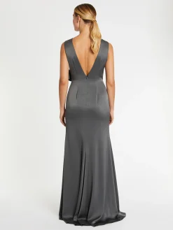 Paule Ka Robe Longue De Ceremonie A Noeud En Satin<Femme Robes