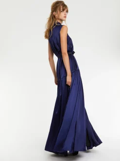 Paule Ka Robe Longue En Satin Fluide<Femme Robes