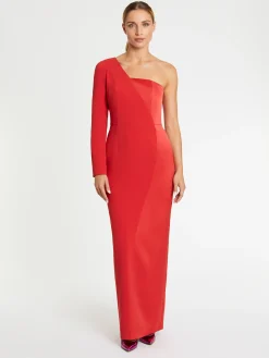 Paule Ka Robe Longue Graphique En Crepe De Satin<Femme Robes
