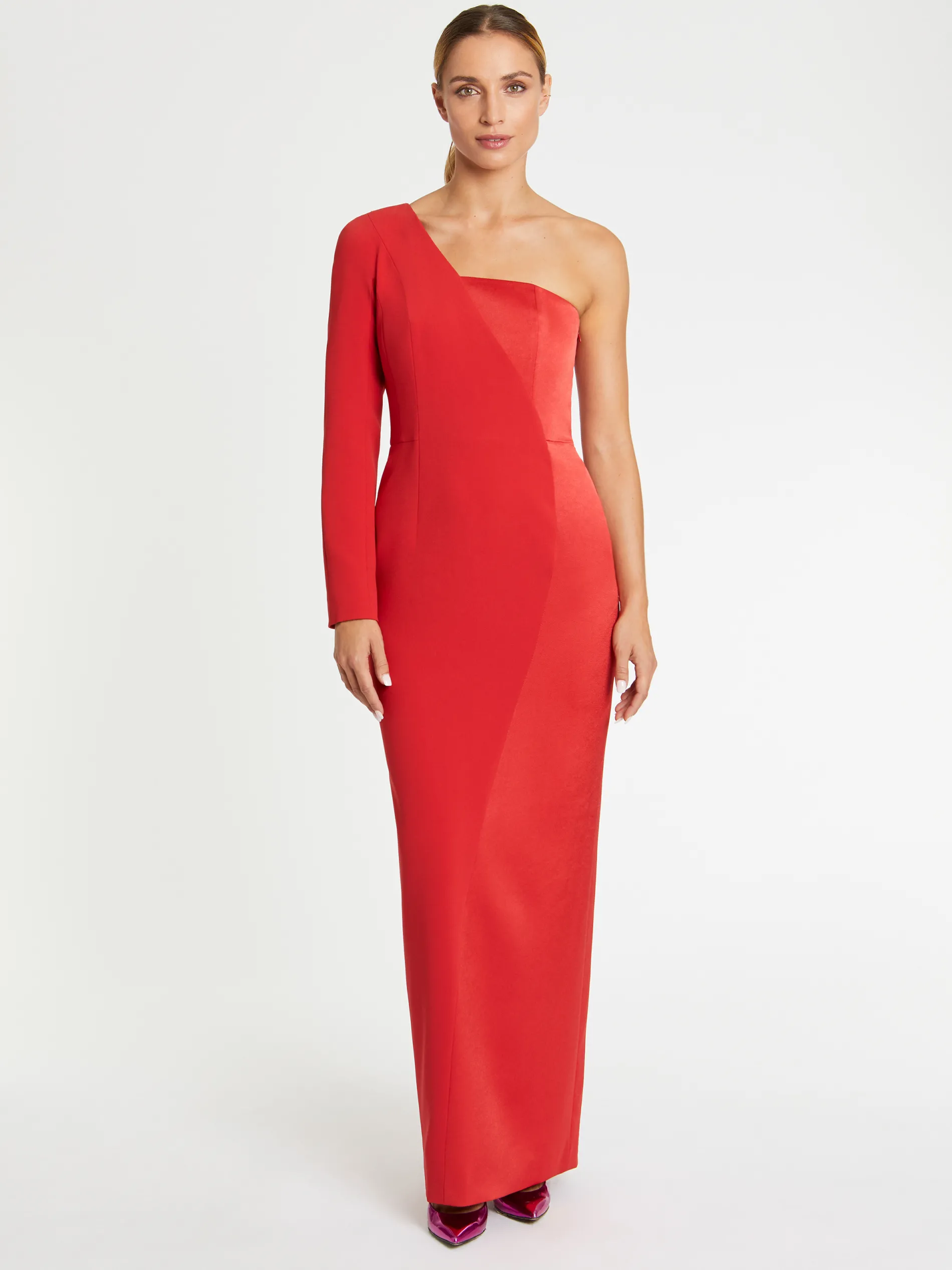 Paule Ka Robe Longue Graphique En Crepe De Satin<Femme Robes