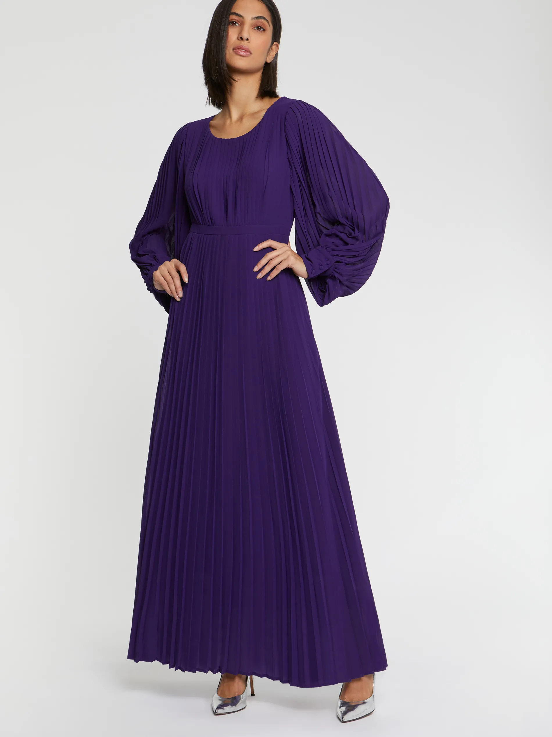 Paule Ka Robe Longue Plissee En Tissu Crepe<Femme Robes