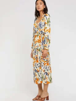 Paule Ka Robe Longue Portefeuille En Viscose Imprime Ethnique<Femme Robes