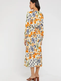 Paule Ka Robe Longue Portefeuille En Viscose Imprime Ethnique<Femme Robes